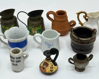 16 Vintage Miniature Jugs & Vases Of Many Materials
Lot #: 174