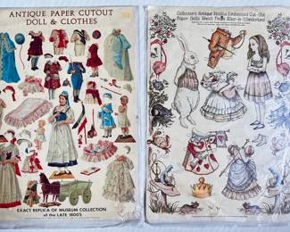 Replica Antique Paper Dolls: Alice In Wonderland & Victorian Family
Lot #: 149