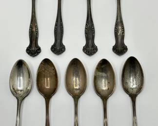 5 Vintage Sterling Silver Monogrammed Teaspoons & 4 Silver Plate Teaspoons
Lot #: 29