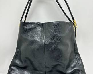 Coach Madison Phoebe Pebbled Leather Purse Bag Hobo With Gold Hardware & Purple Lining
Lot #: 7
