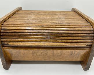 Vintage Wood Roll Top Recipe Box
Lot #: 44