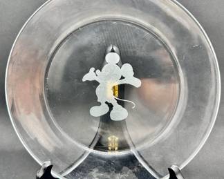 Vintage Etched Glass Disney Mickey Mouse Plate
Lot #: 34