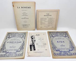 5 Vintage Grand Opera Librettos Programs
Lot #: 150
