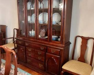 Lighted Cherry China Cabinet by American Drew