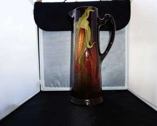 American Art Pottery JB Owens Brown Standard Glaze Pitcher & Mugs "1015"