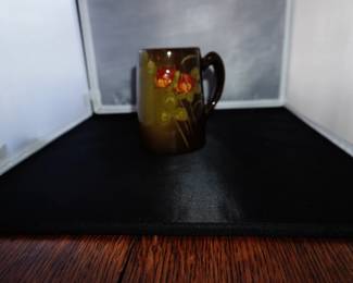 American Art Pottery JB Owens Brown Standard Glaze Pitcher & Mugs "1035"