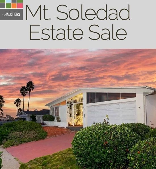 Mt. Soledad Estate Sale in La Jolla, CA starts on 1/3/2024
