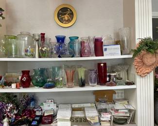 . . . many vases -- notice FTD clock