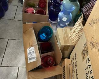 . . . more vases -- many new in box