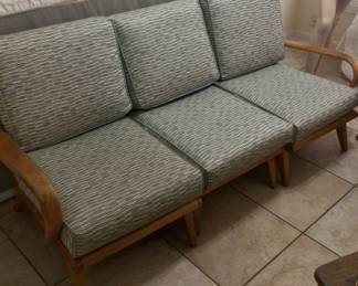 Heywood Wakefield field sectional sofa and table.   Excellent condition