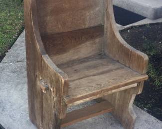 Small cypress church pew