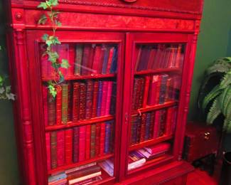 Books inside of cabinet will not be for sale.