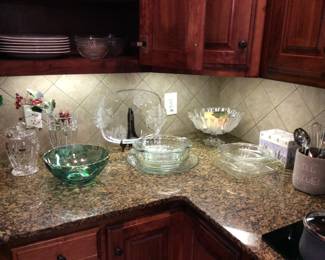 Waterford Biscuit Jar and Vase back left