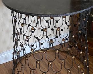 Round decorative side table