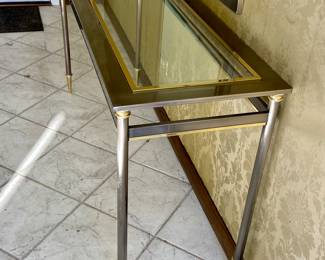 Chrome and Brass Console Table Perfect fit for Elegance in your entry way
