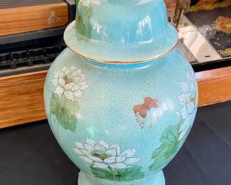 Andrea by Sadek,  "Fleurs de Chantilly" Ginger Jar / Urn