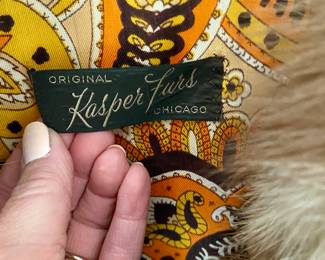Vintage Leather Kasper Furs and Mink Tails Jacket