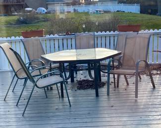 Patio set with 6 chairs