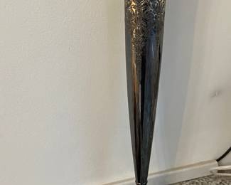 Tall bud vase- silver plate