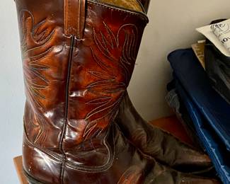 Vintage Boots Size 10 Leather Made in Texas