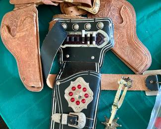 Kids Vintage Holsters and spurs, "don't let your babies grow up to be Cowboys"