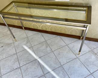Chrome and Brass Console Table Perfect fit for Elegance in your entry way