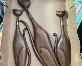 VTG MCM Metal Cat Wall Decor by Sexton