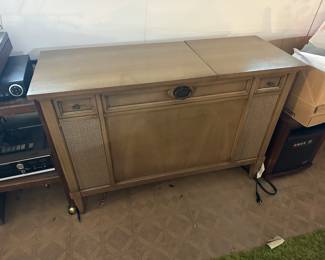 Sears Silvertone Mid-Century Stereo System, Record Player, Console