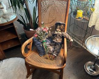 Antique Cane Rocking Chair