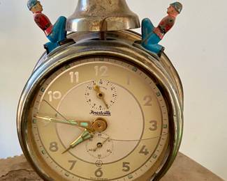 RARE Antq Alarm Clock Forestville W. Germany Men 