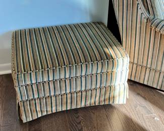 Vintage Club Chair with Ottoman