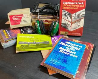 Hearing Protectors with Gunsmithing Fishing Books