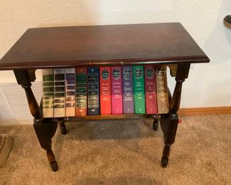 Small Table Bookcase With Books