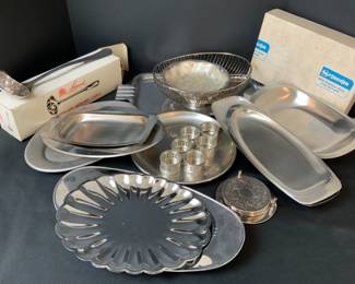 Silver Plate Stainless Steel Trays  More