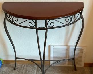 Wood Metal Side Table