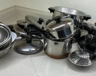 Revere Ware Copper Bottom Stainless Steel Pans