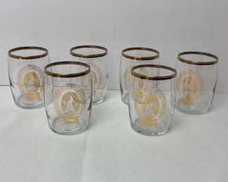 6 Coors Gold Barrel Taster Glasses 