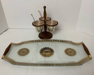  008 Georges Briard Tray MCM Condiment Server