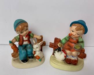 Boy Girl Figurines Made In Japan