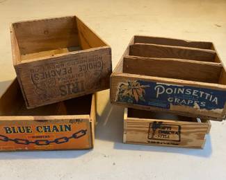 Four Wooden Crates