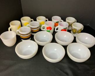 Anchor Hocking Fire King Cups Bowls