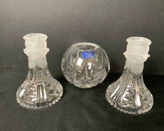 Anna Hutte Godinger Lead Crystal Candle Holders