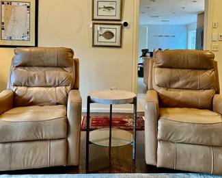 (2) Leather Recliners
