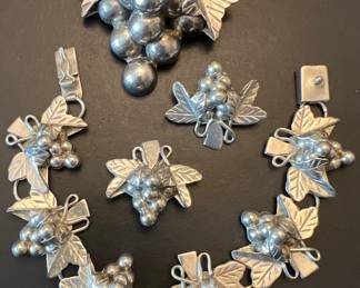 Vintage Sterling Silver Mexican Set