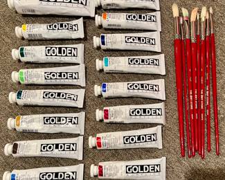 Acrylic Paints & Brushes