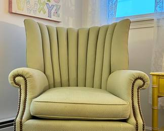 Channel Back Upholstered Armchair