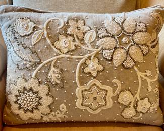 Beaded Down Pillow