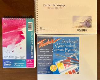 New Canvas Board & Watercolor Pads
