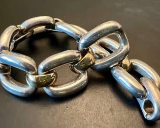 Sterling Silver Bracelet with 18K Accents