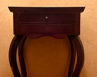 Cabriole Leg Side Table with One Drawer